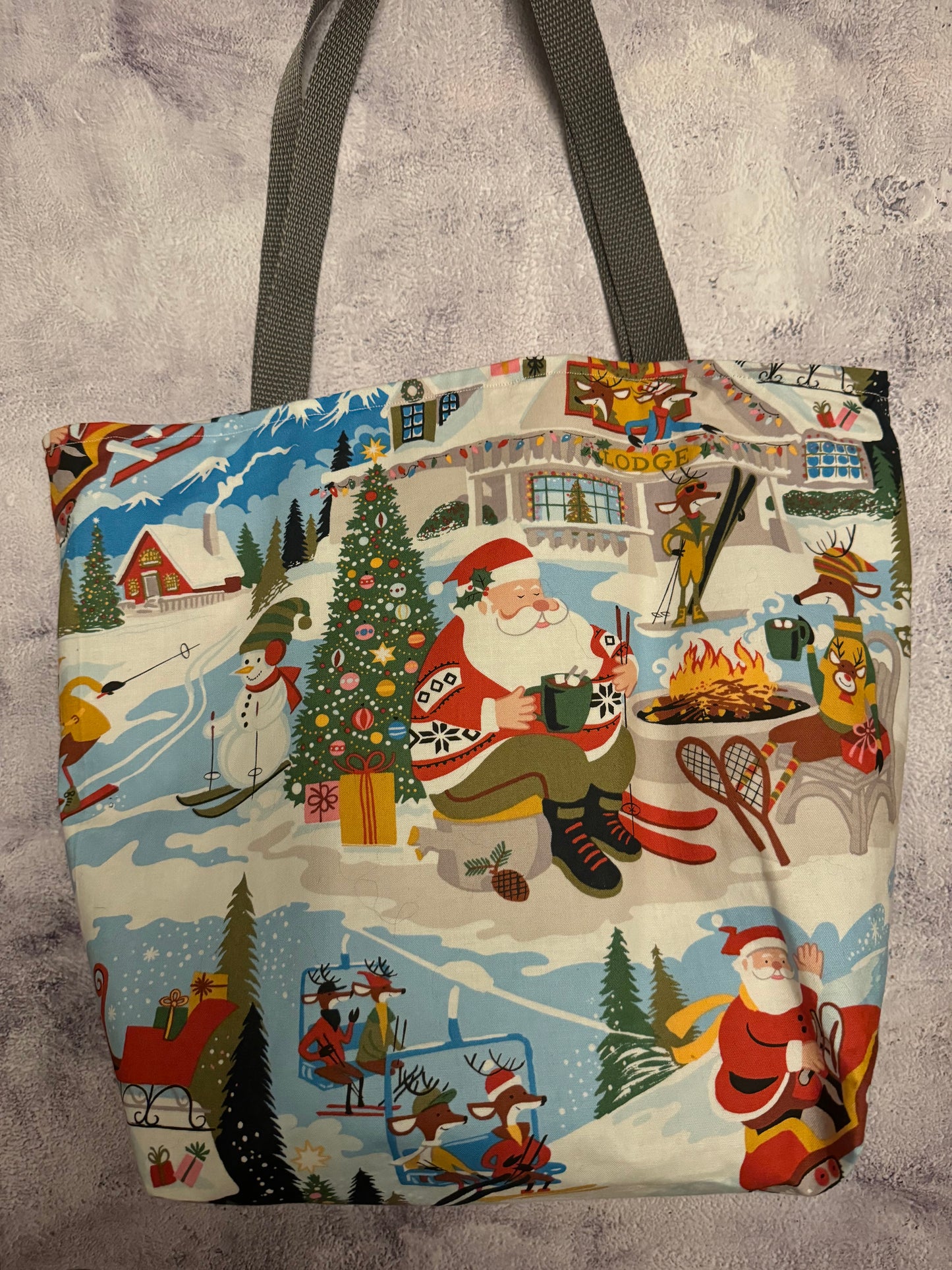 Christmas with Santa Tote Bag