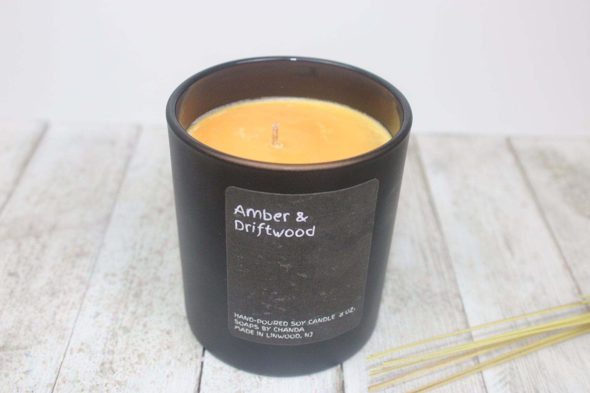 Amber and Driftwood Candle