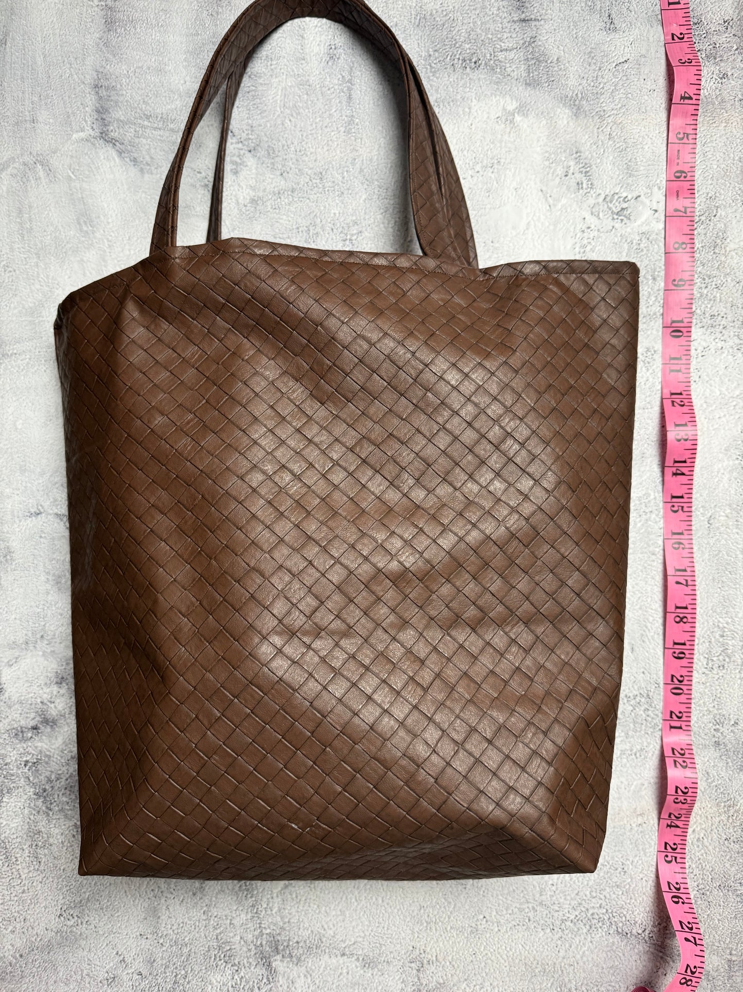 Brown faux Leather Tote Bag