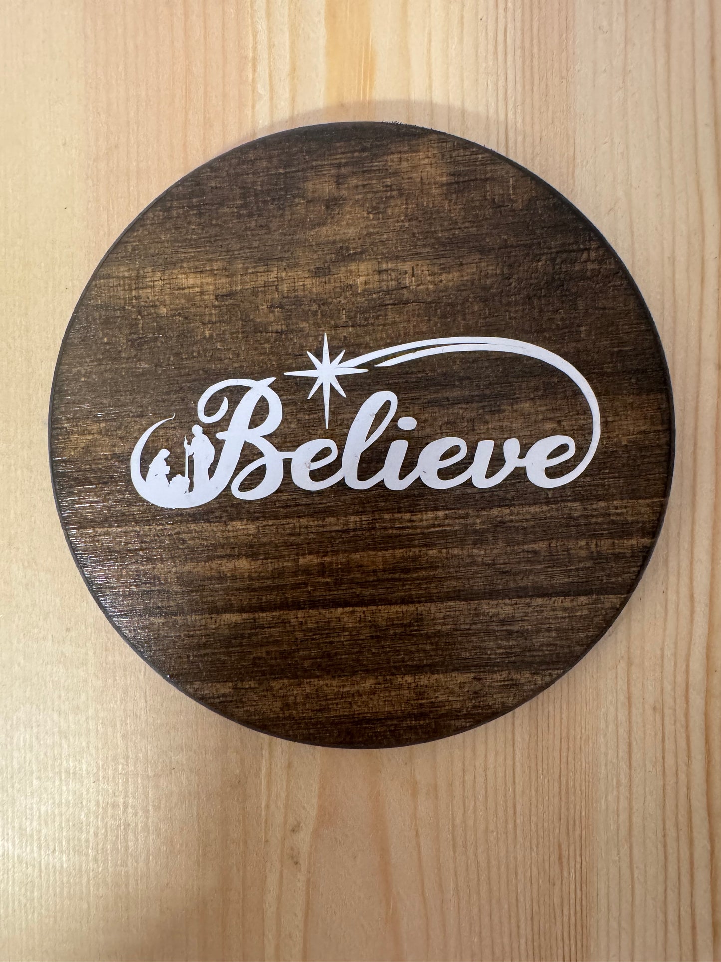 Religious Wood Coasters/set of 6/coaster set/spiritual wood coaster set