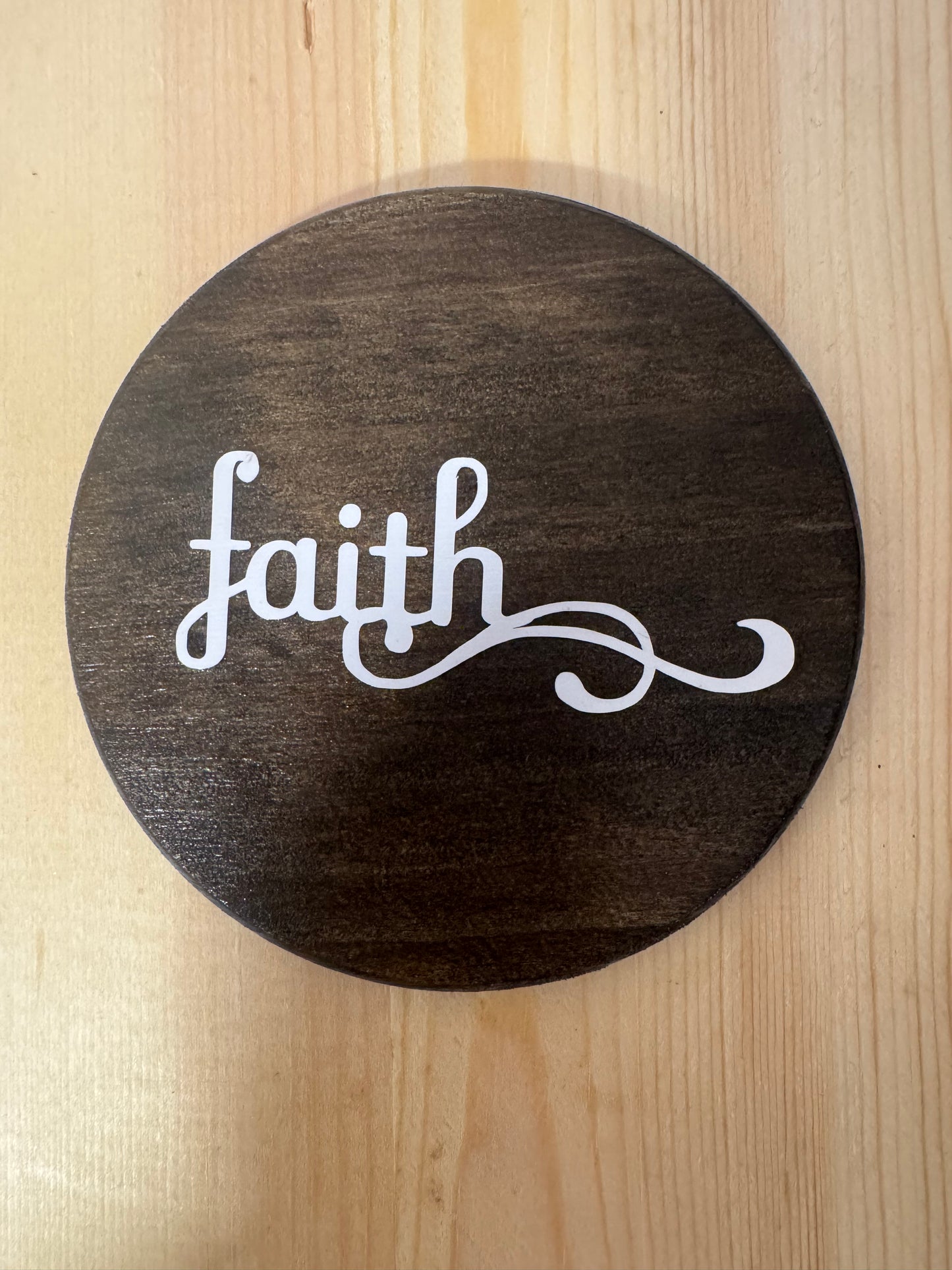 Religious Wood Coasters/set of 6/coaster set/spiritual wood coaster set
