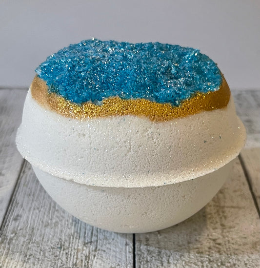 This one is blue and the shine on top is from the glitter